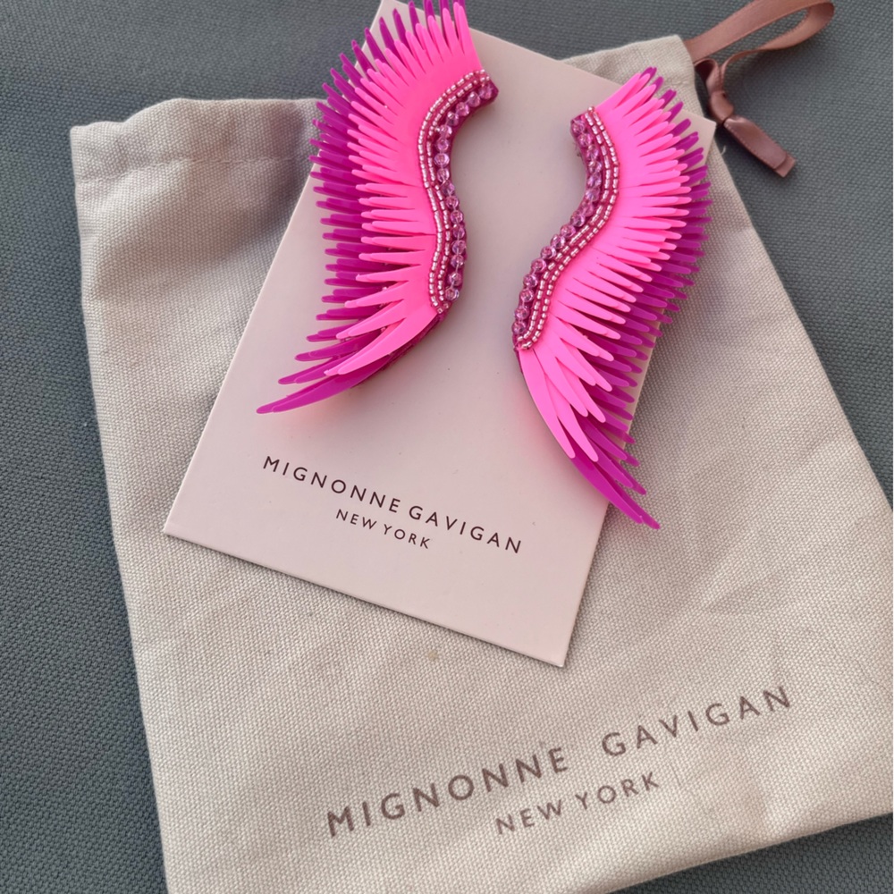 Bright neon pink Madeline earrings